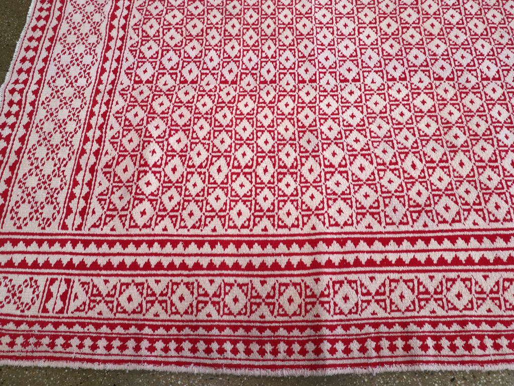 Vintage Persian Flatweave Kilim Room Size Carpet, No.29502 - Gsblank