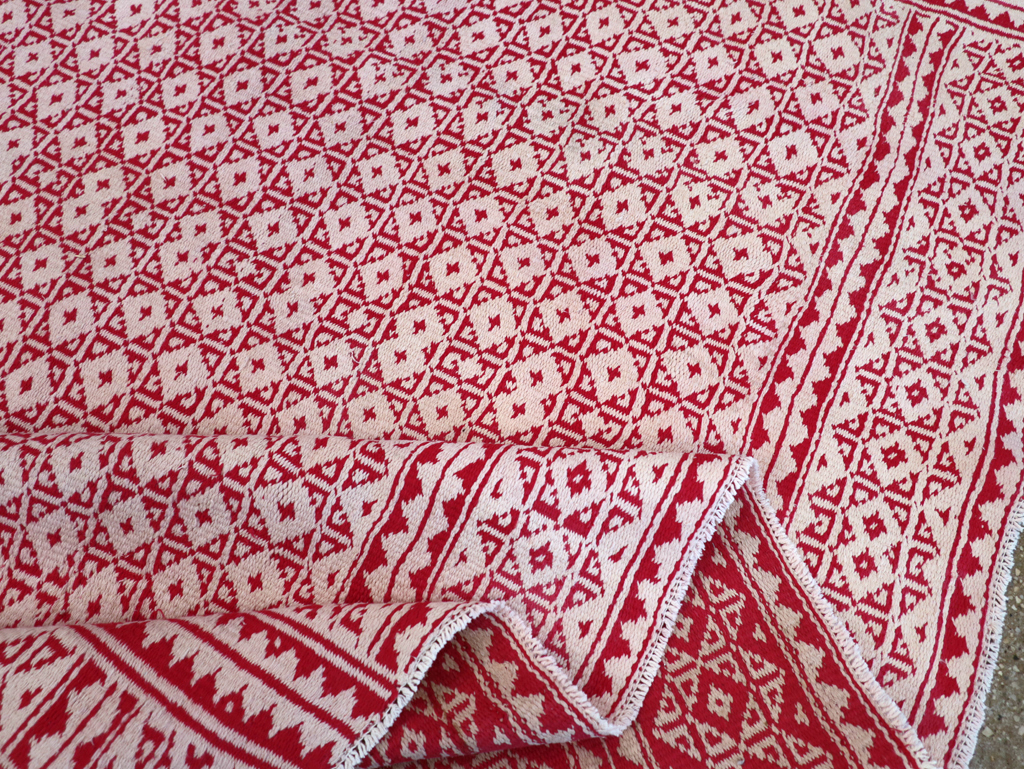 Vintage Persian Flatweave Kilim Room Size Carpet, No.29502 - Gsblank