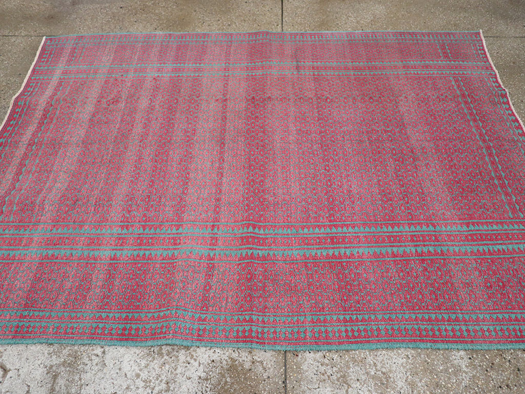 Vintage Persian Flatweave Kilim Accent Rug, No.29504 - Gsblank