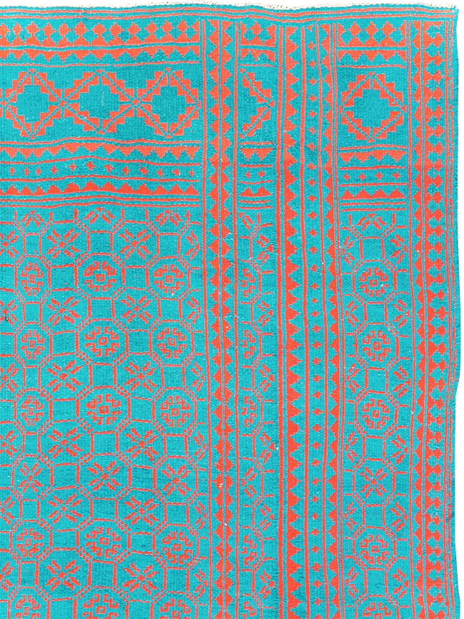 Vintage Persian Flatweave Kilim Room Size Carpet, No.29507 - Gsblank