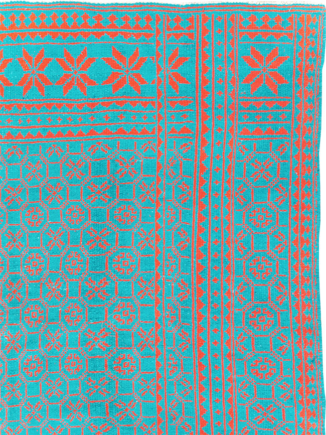 Vintage Persian Flatweave Kilim Room Size Carpet, No.29507 - Gsblank