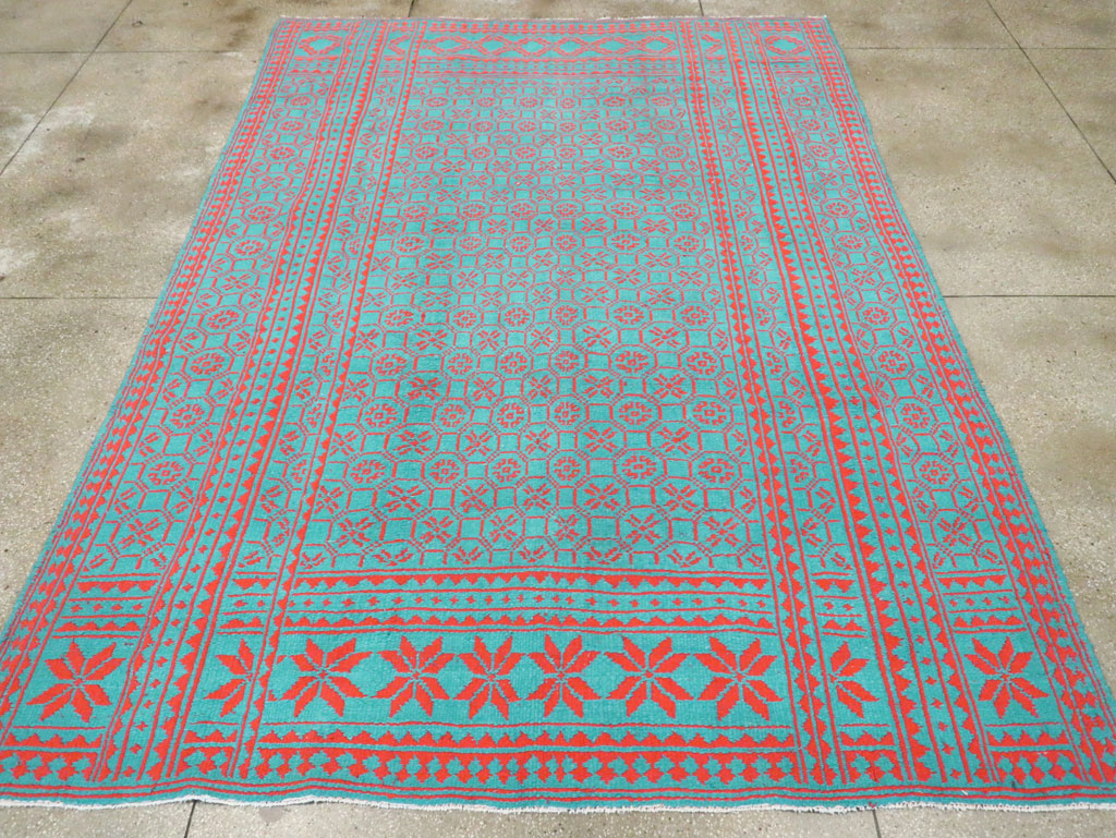 Vintage Persian Flatweave Kilim Room Size Carpet, No.29507 - Gsblank