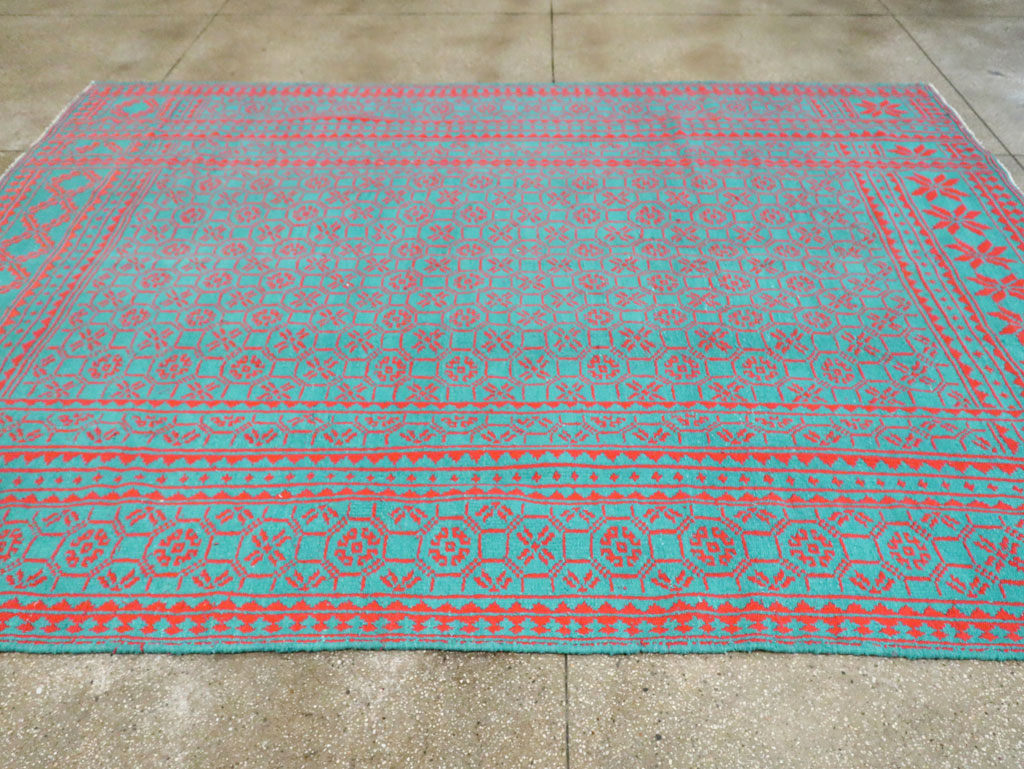 Vintage Persian Flatweave Kilim Room Size Carpet, No.29507 - Gsblank