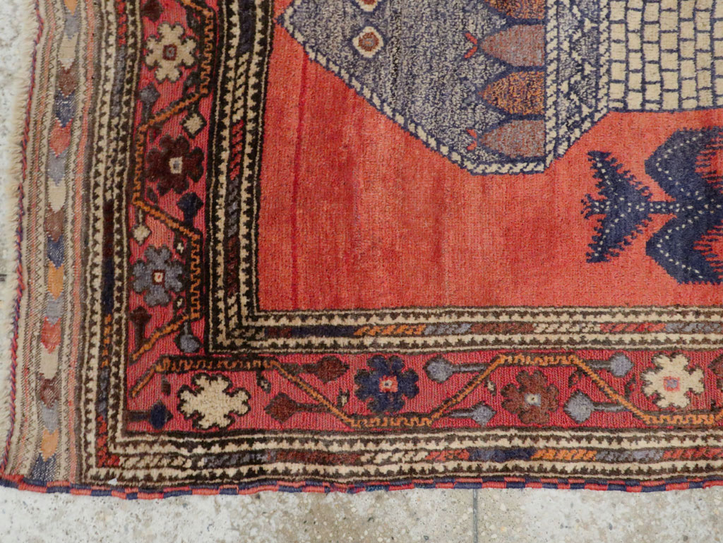 Vintage Central Asian Baluch Throw Rug, No.29517 - Gsblank