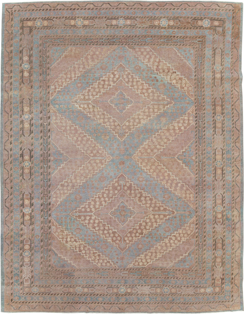 Antique East Turkestan Khotan Room Size Carpet, No.29518 - Gsblank