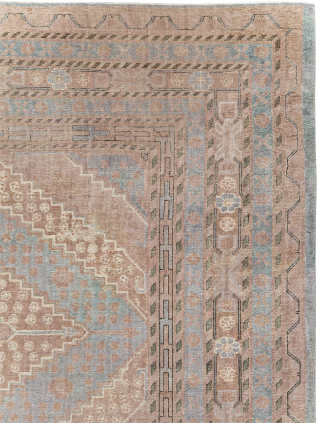 Antique East Turkestan Khotan Room Size Carpet, No.29518 - Gsblank