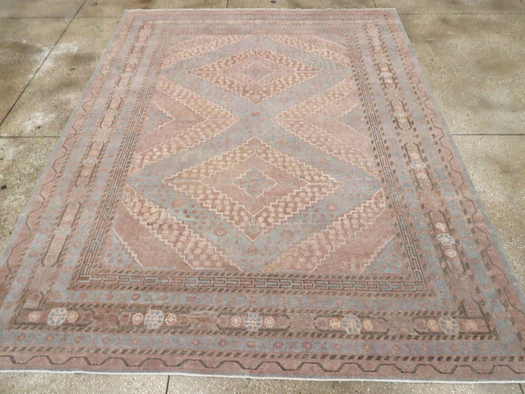 Antique East Turkestan Khotan Room Size Carpet, No.29518 - Gsblank