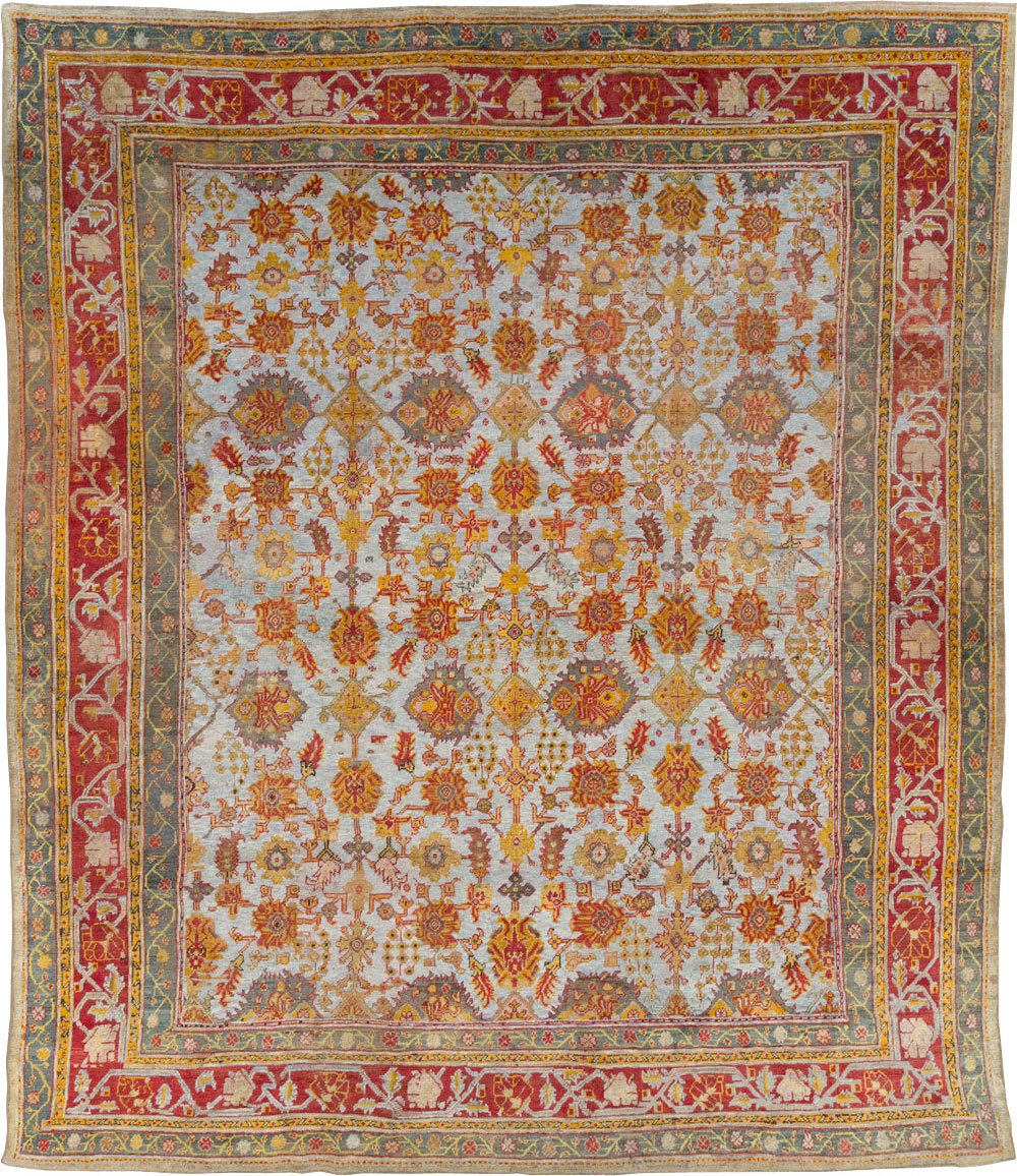 Antique Turkish Oushak Carpet, No.29519 - Gsblank