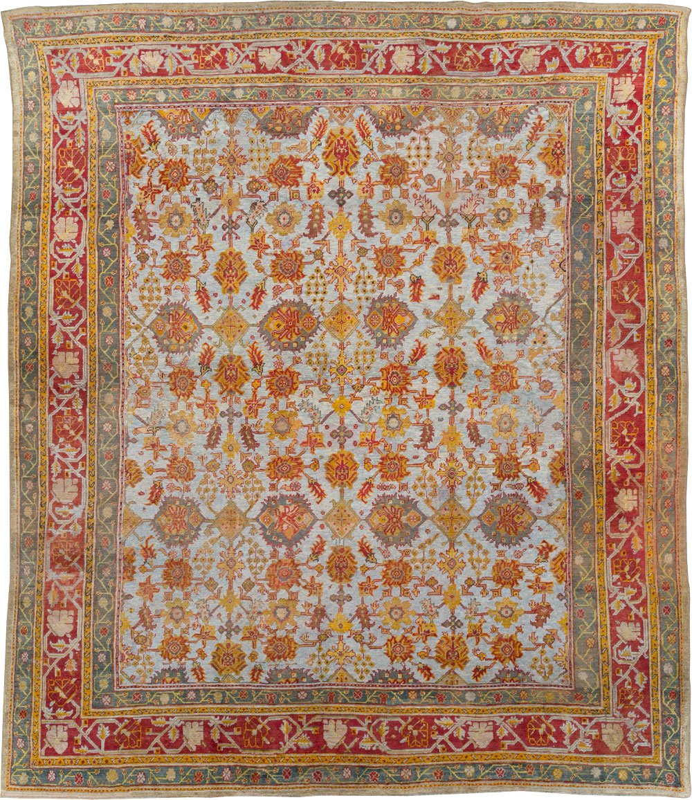 Antique Turkish Oushak Carpet, No.29519 - Gsblank