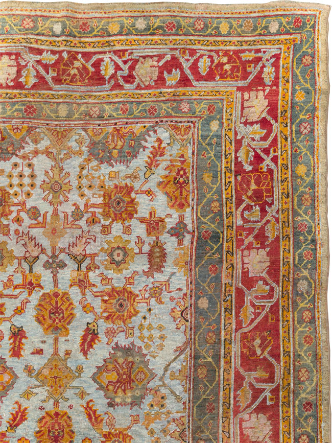 Antique Turkish Oushak Carpet, No.29519 - Gsblank