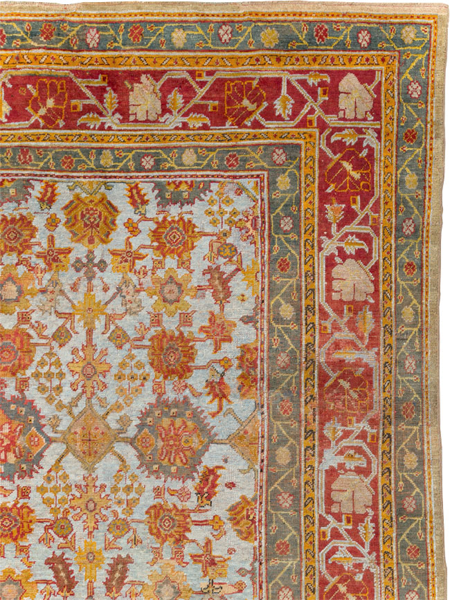 Antique Turkish Oushak Carpet, No.29519 - Gsblank