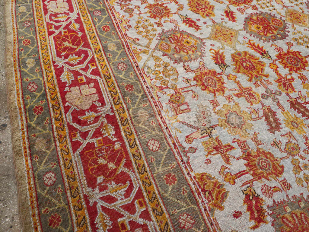 Antique Turkish Oushak Carpet, No.29519 - Gsblank