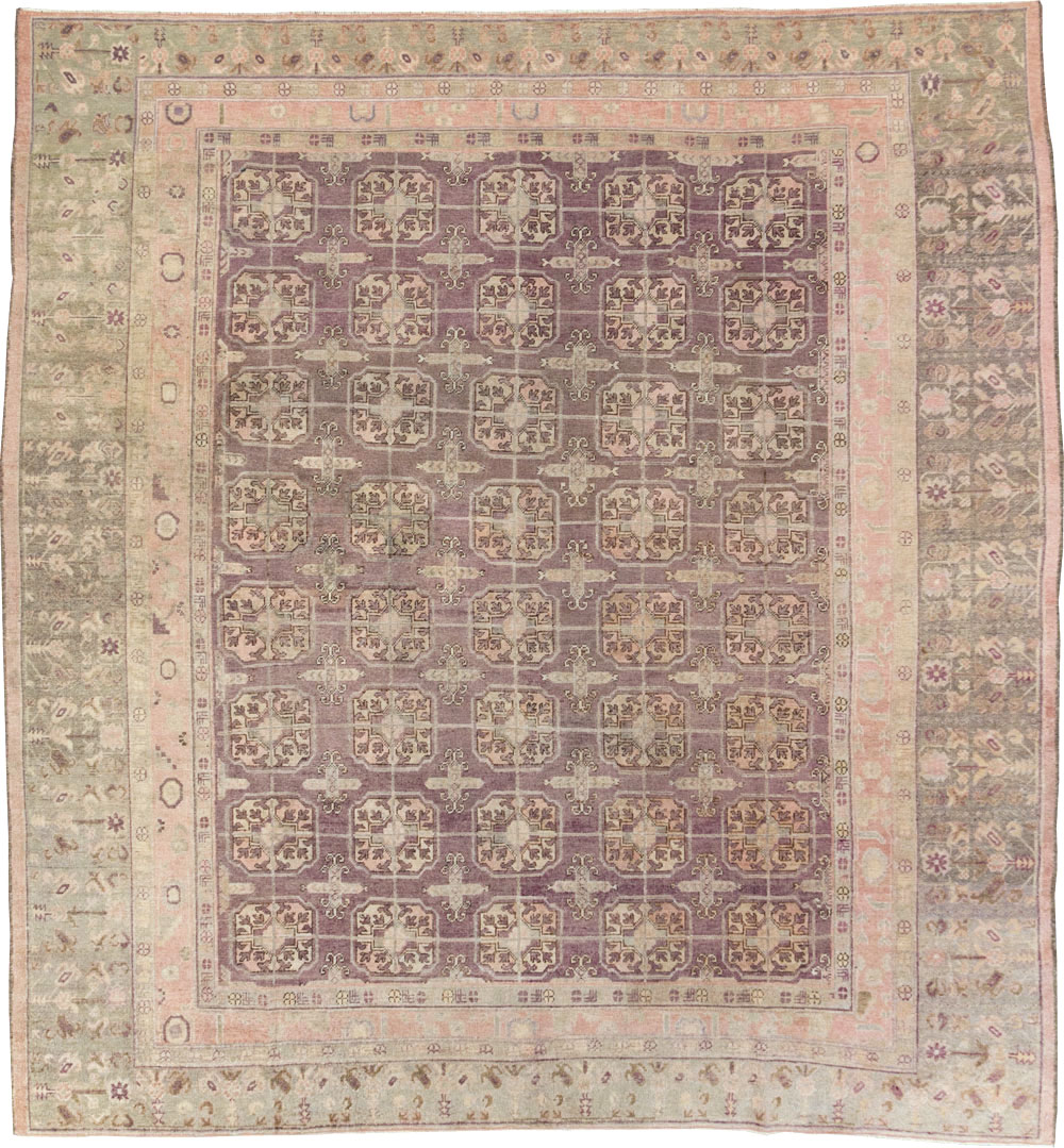 Antique Khotan Square Carpet, No.29521 - Gsblank