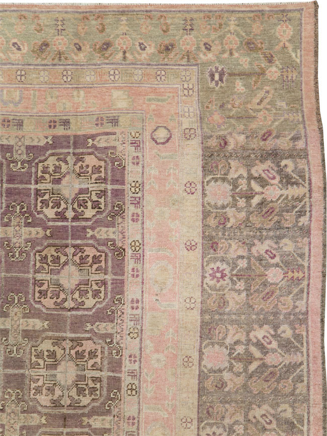 Antique Khotan Square Carpet, No.29521 - Gsblank