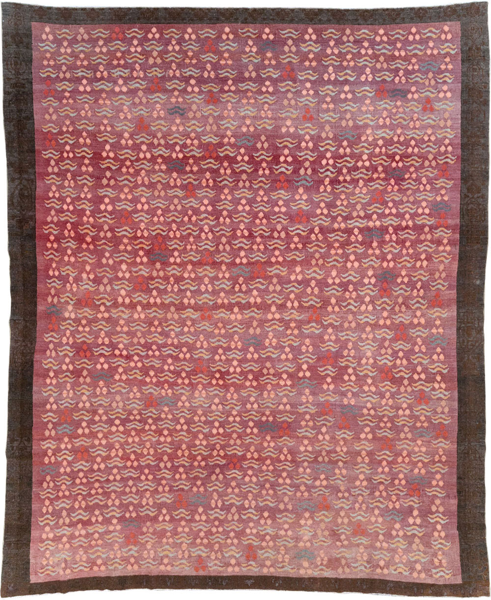 Vintage Turkish Cintamani Design Room Size Carpet, No.29529 - Gsblank