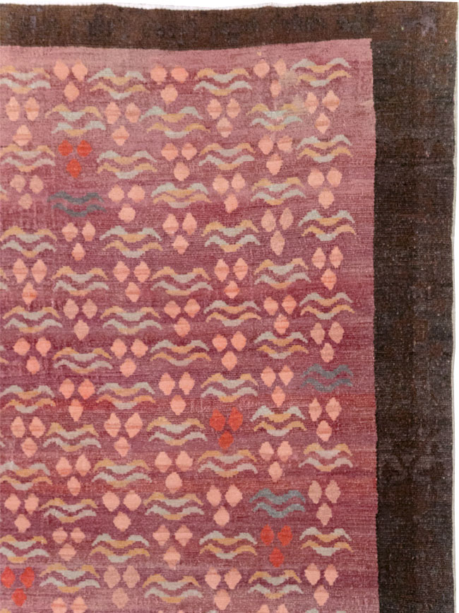 Vintage Turkish Cintamani Design Room Size Carpet, No.29529 - Gsblank