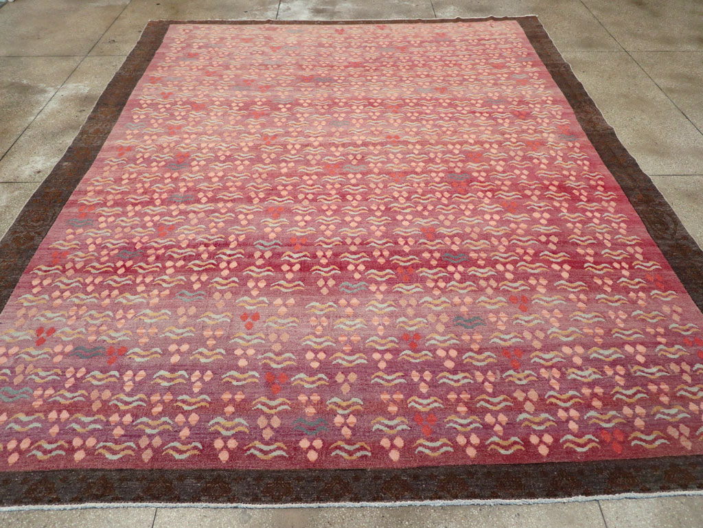 Vintage Turkish Cintamani Design Room Size Carpet, No.29529 - Gsblank