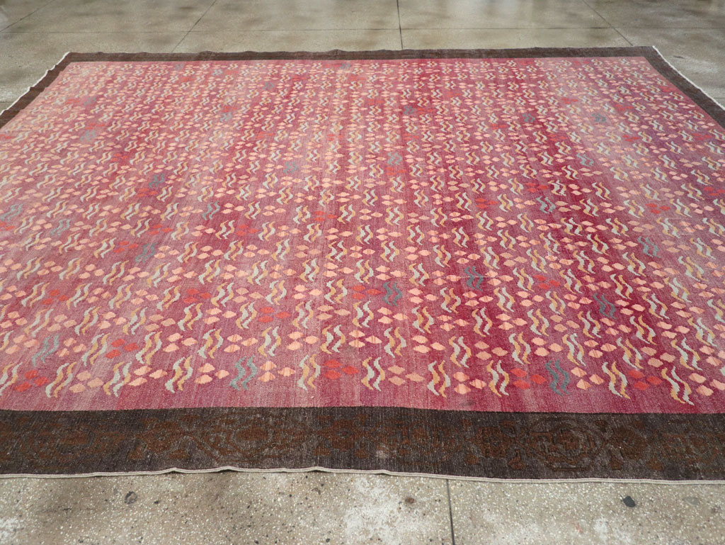 Vintage Turkish Cintamani Design Room Size Carpet, No.29529 - Gsblank