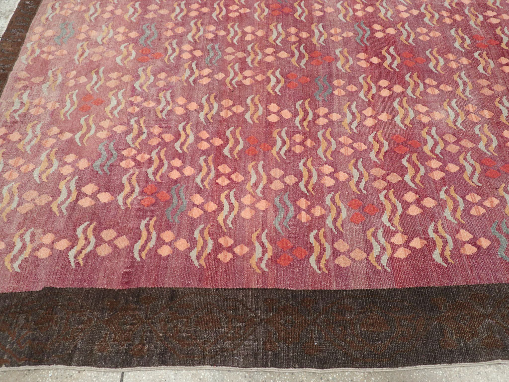 Vintage Turkish Cintamani Design Room Size Carpet, No.29529 - Gsblank
