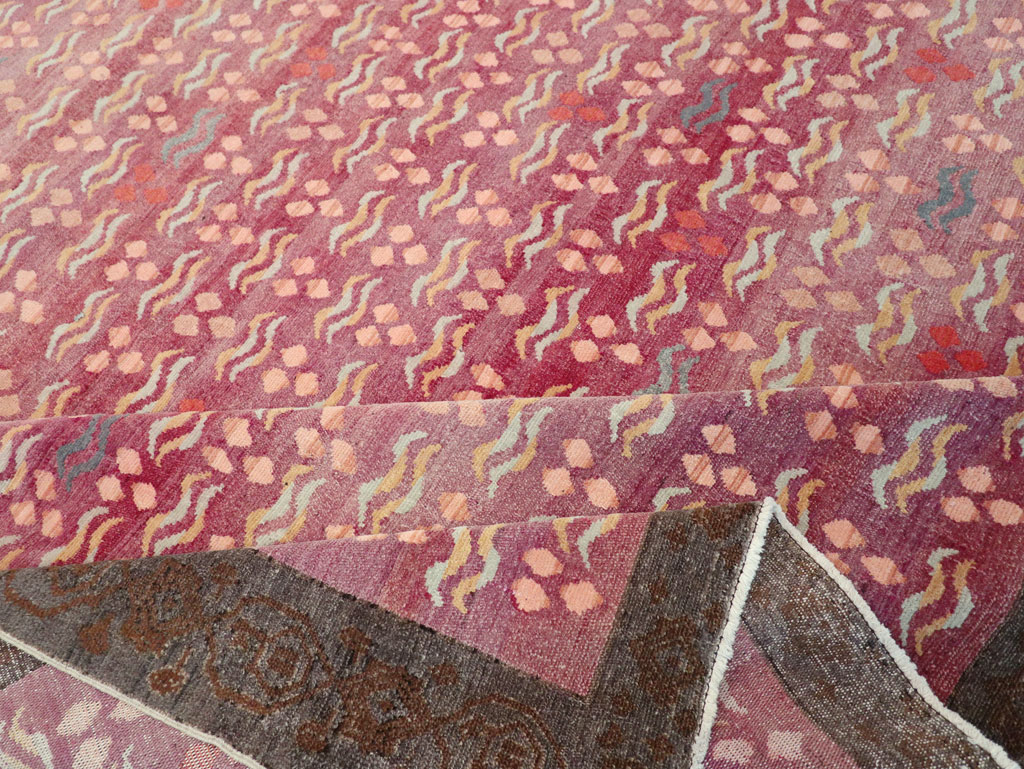 Vintage Turkish Cintamani Design Room Size Carpet, No.29529 - Gsblank