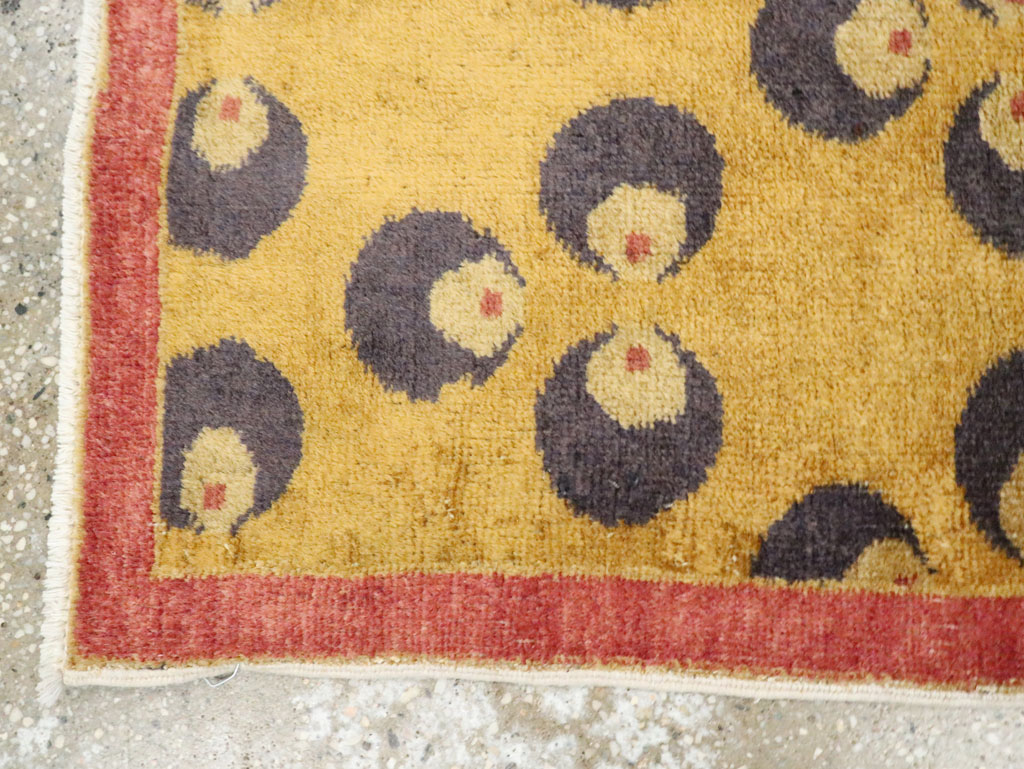 Vintage Turkish Art Deco Throw Rug, No.29549 - Gsblank