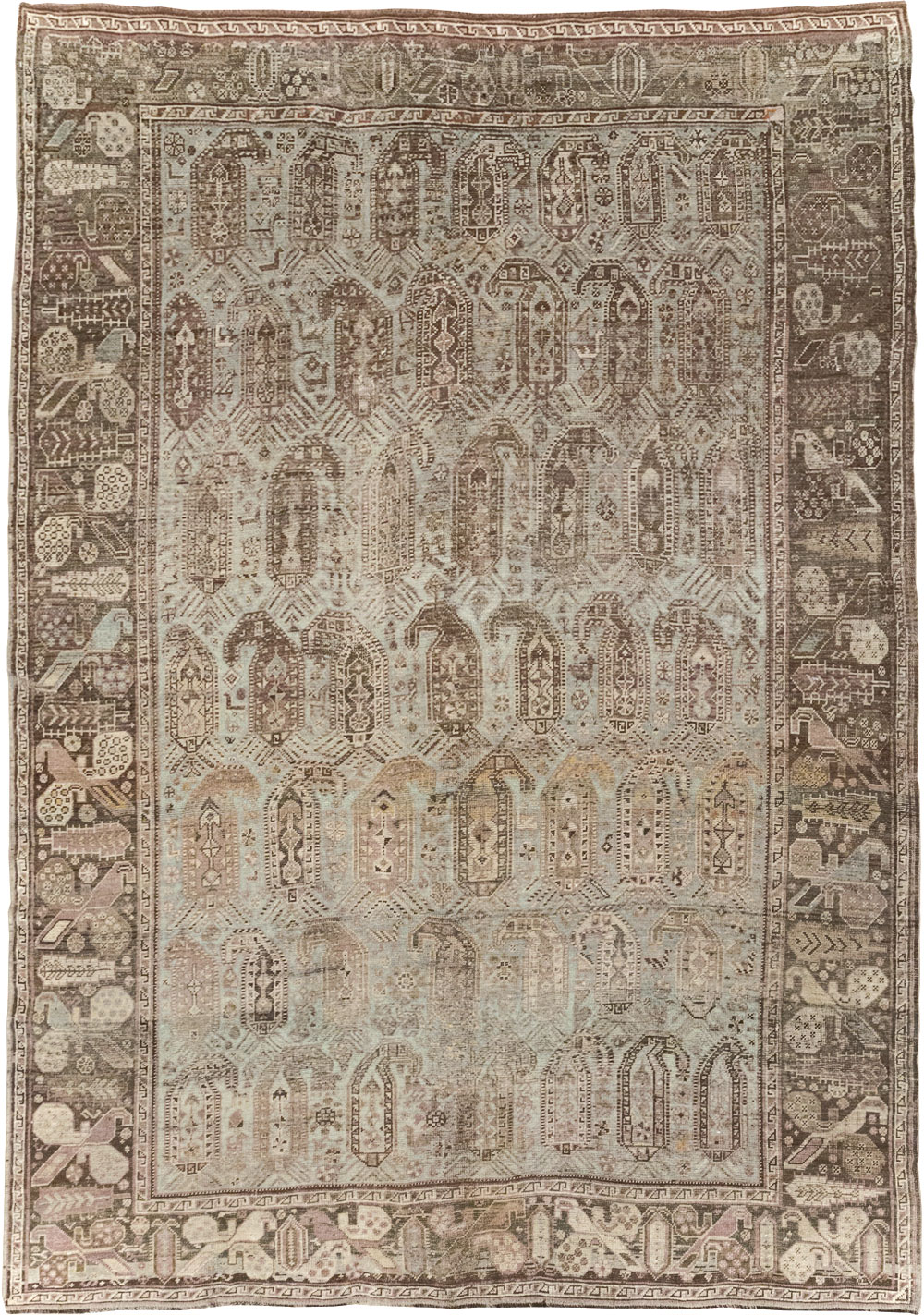 Antique Persian Afshar Accent Carpet, No.29559 - Gsblank