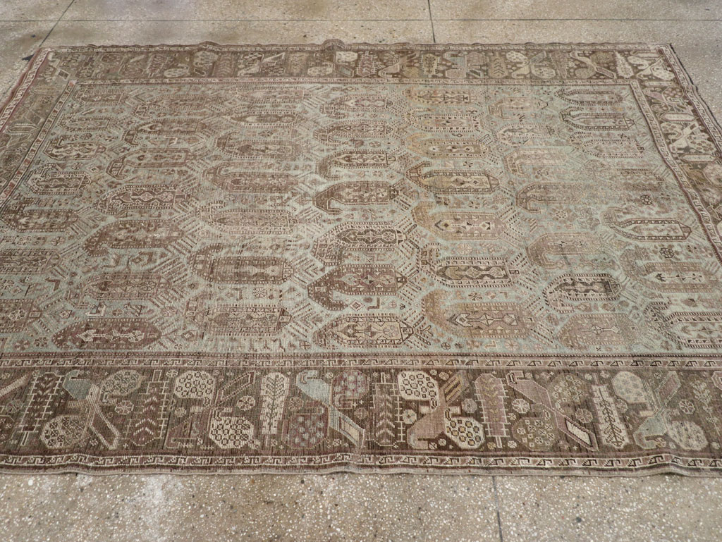 Antique Persian Afshar Accent Carpet, No.29559 - Gsblank