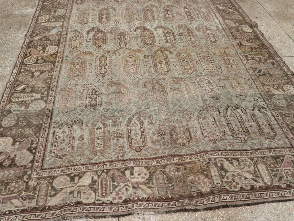 Antique Persian Afshar Accent Carpet, No.29559 - Gsblank