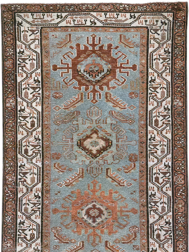Antique Persian Malayer Long Runner, No.29563 - Gsblank