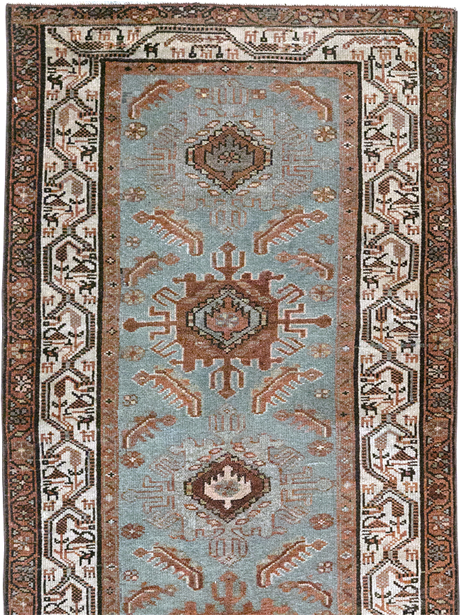 Antique Persian Malayer Long Runner, No.29563 - Gsblank