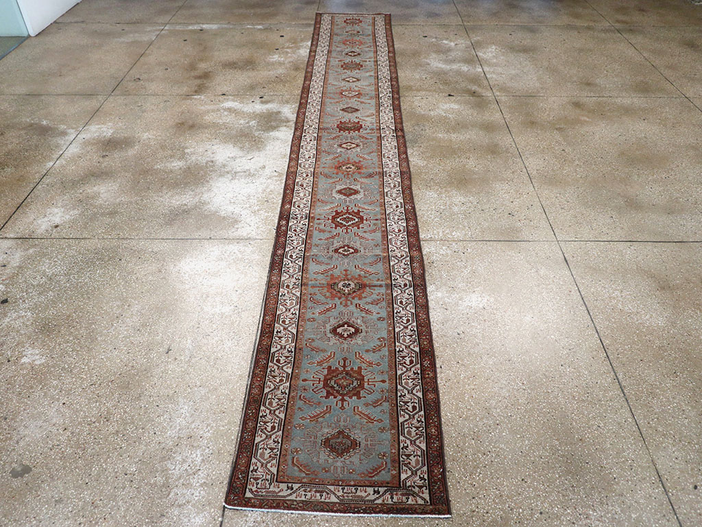 Antique Persian Malayer Long Runner, No.29563 - Gsblank