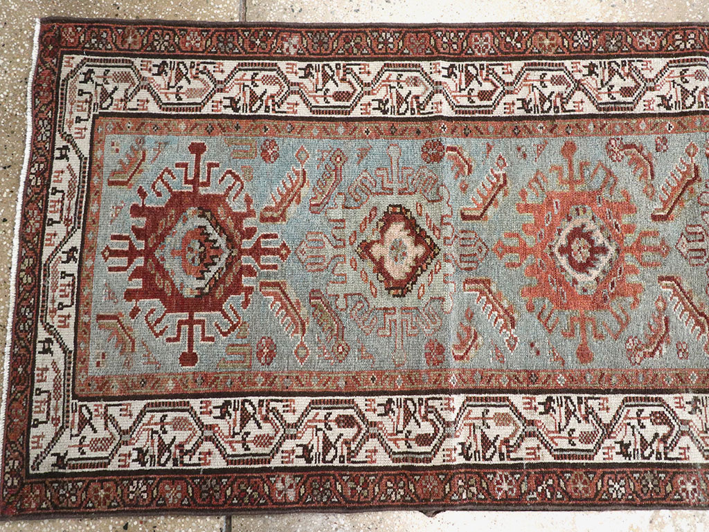 Antique Persian Malayer Long Runner, No.29563 - Gsblank