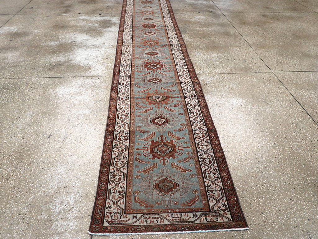 Antique Persian Malayer Long Runner, No.29563 - Gsblank