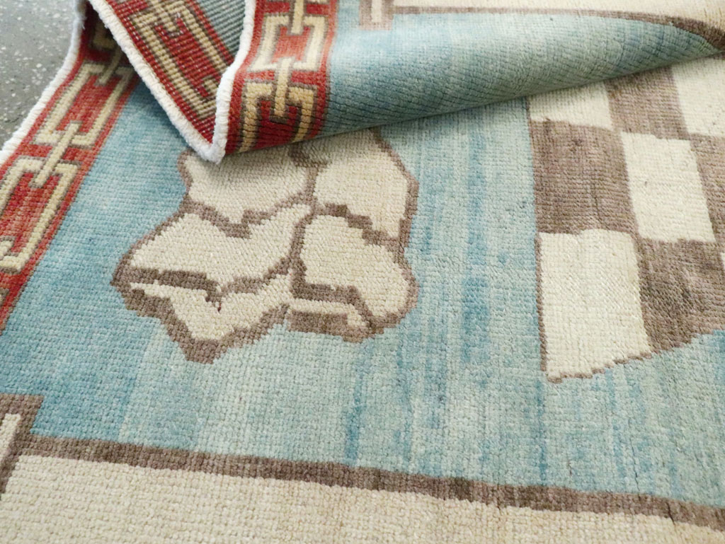 Vintage Turkish Art Deco Style Accent Rug, No.29570 - Gsblank