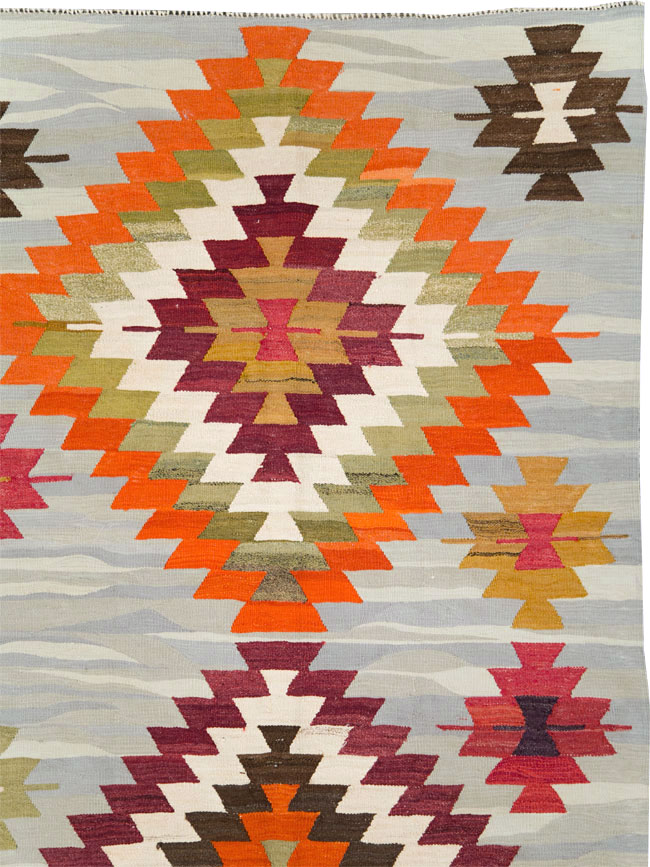Contemporary Turkish Flat-Weave Kilim, No.29571 - Gsblank