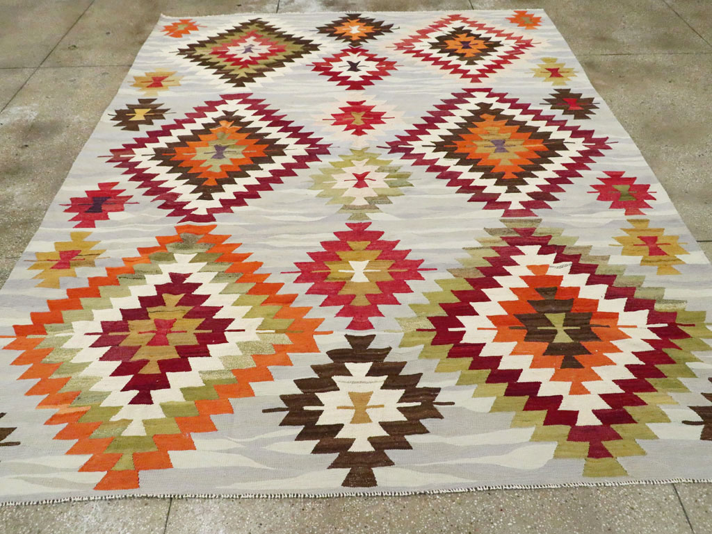 Contemporary Turkish Flat-Weave Kilim, No.29571 - Gsblank