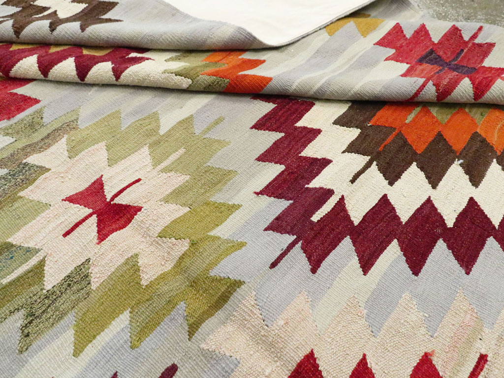 Contemporary Turkish Flat-Weave Kilim, No.29571 - Gsblank