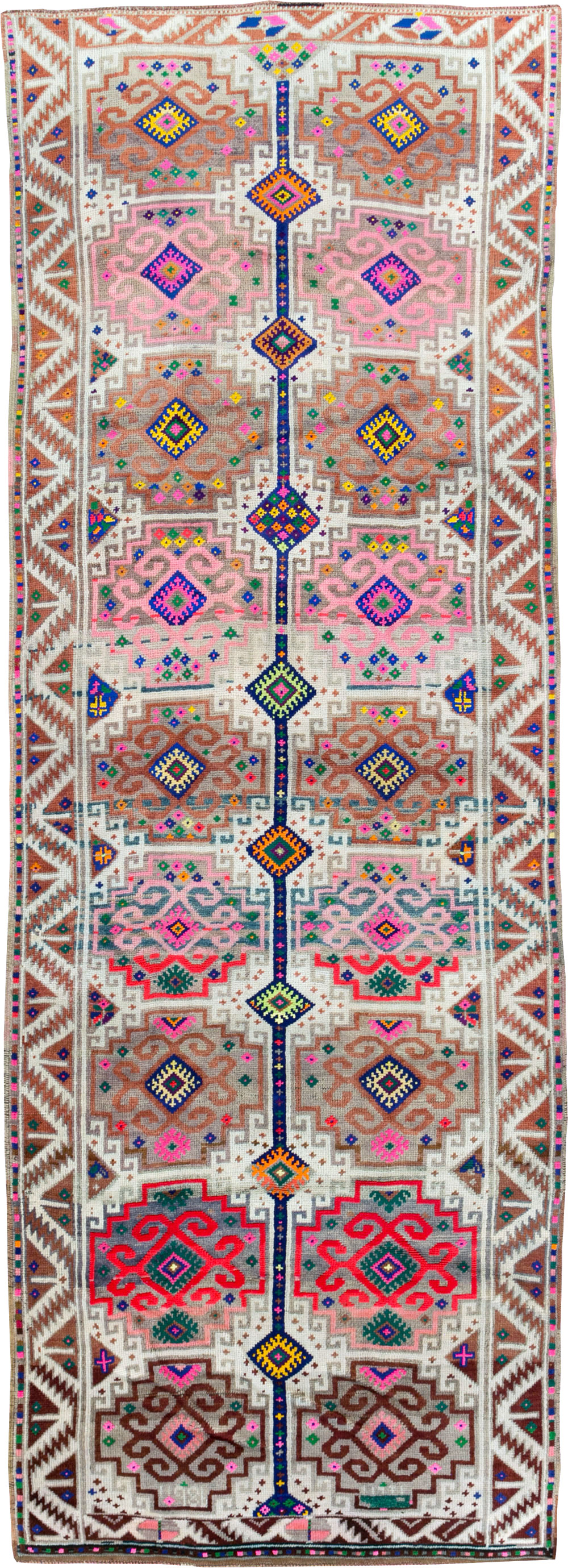Vintage Turkish Anatolian Wide Gallery Runner, No.29578 - Gsblank