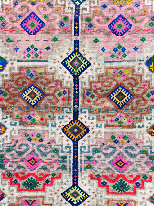 Vintage Turkish Anatolian Wide Gallery Runner, No.29578 - Gsblank