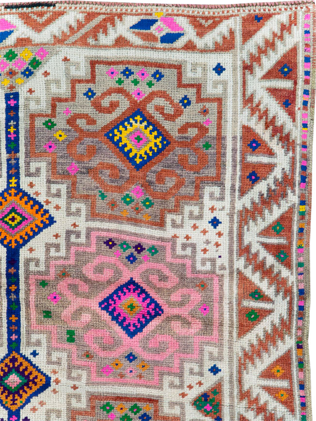 Vintage Turkish Anatolian Wide Gallery Runner, No.29578 - Gsblank