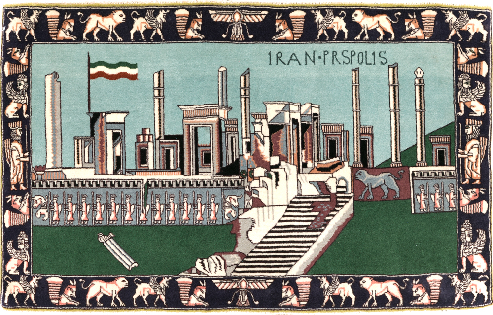 Modern Persian Tabriz Pictorial Rug (Pair: 2 of 2), No.29590 - Gsblank