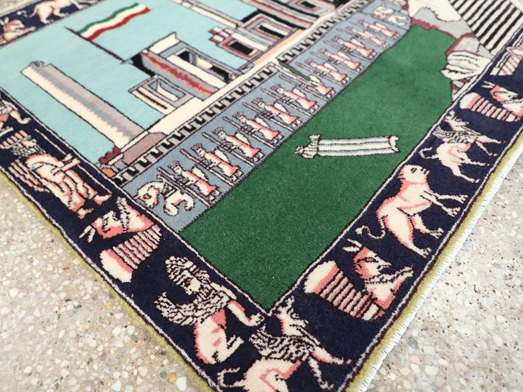 Modern Persian Tabriz Pictorial Rug (Pair: 2 of 2), No.29590 - Gsblank