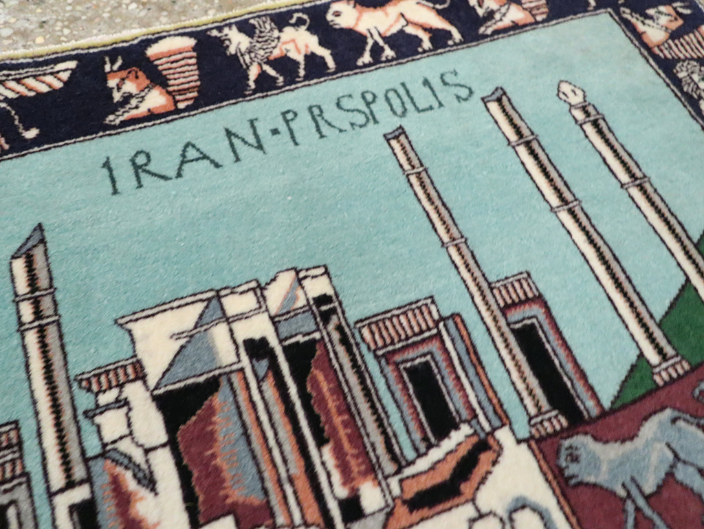 Modern Persian Tabriz Pictorial Rug (Pair: 2 of 2), No.29590 - Gsblank