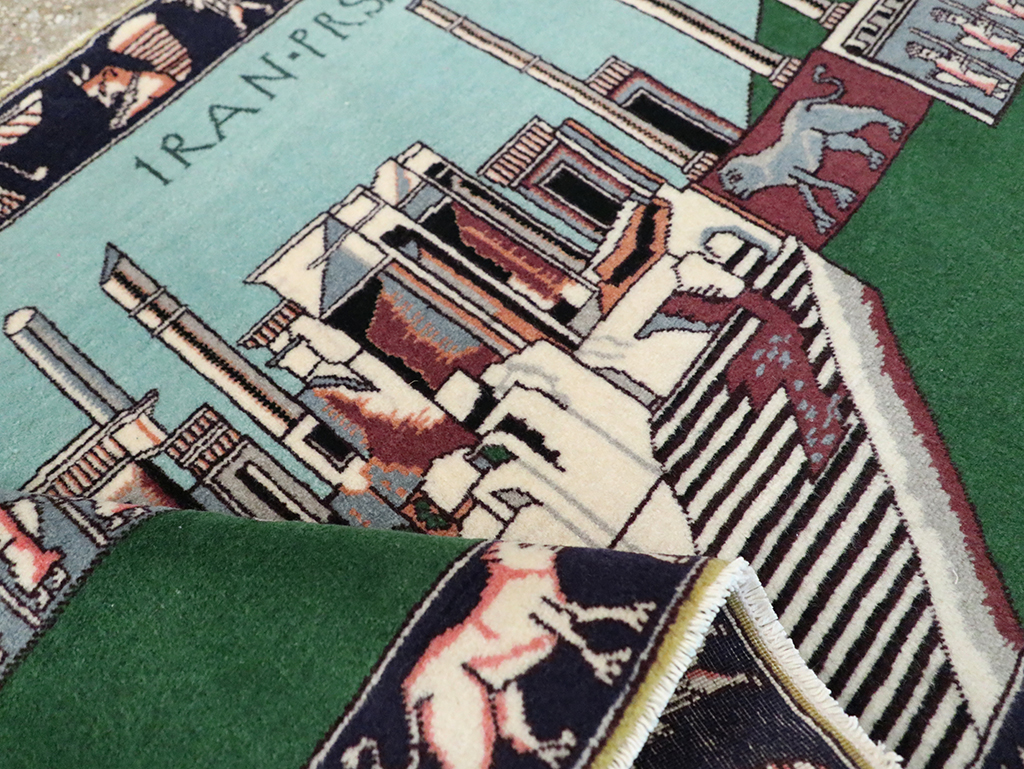 Modern Persian Tabriz Pictorial Rug (Pair: 2 of 2), No.29590 - Gsblank