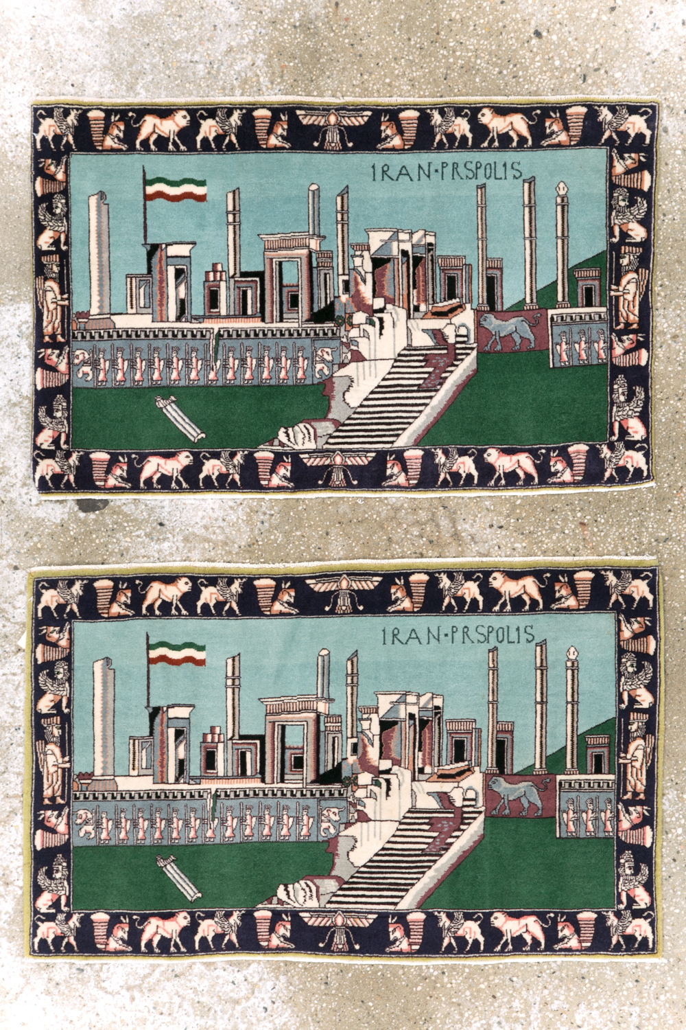 Modern Persian Tabriz Pictorial Rug (Pair: 2 of 2), No.29590 - Gsblank