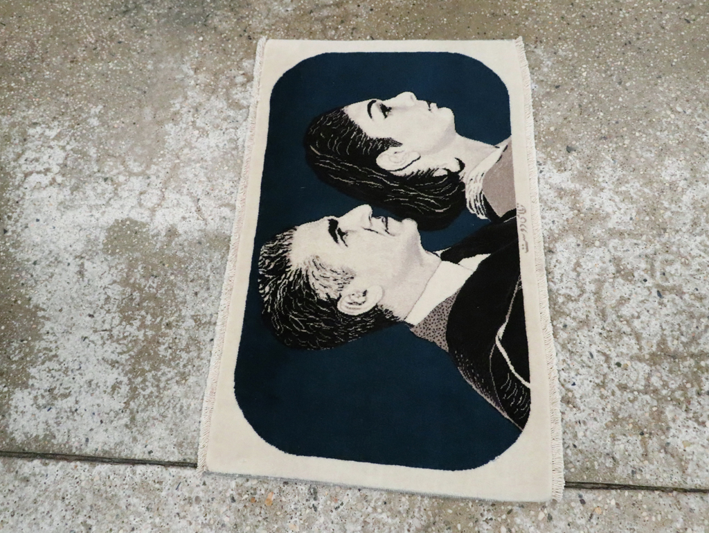 Vintage Persian Tabriz Pictorial Rug, No.29593 - Gsblank