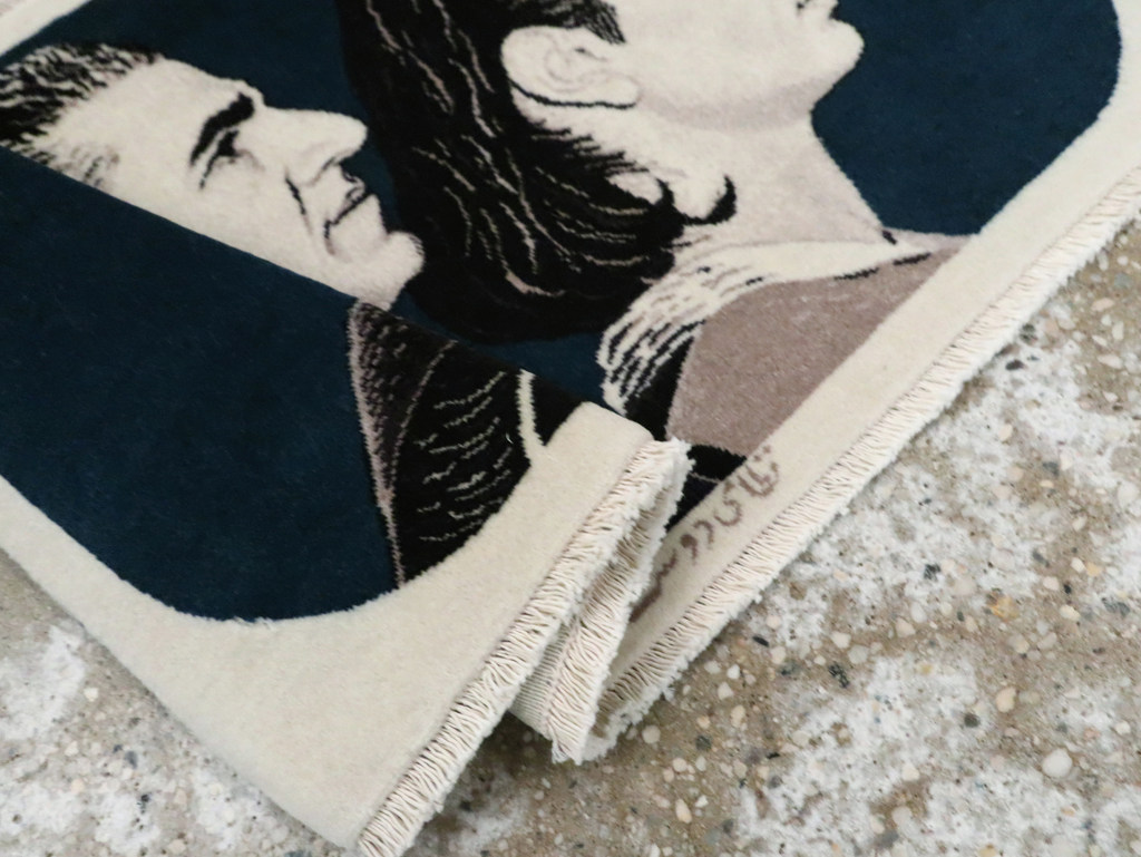 Vintage Persian Tabriz Pictorial Rug, No.29593 - Gsblank