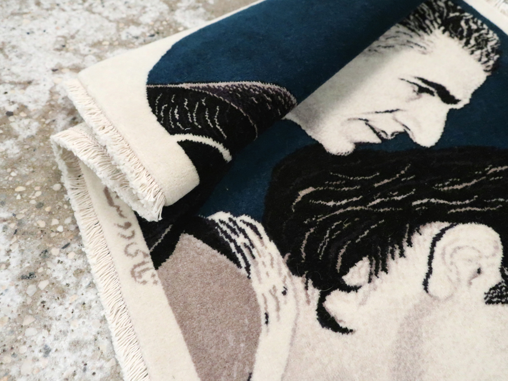 Vintage Persian Tabriz Pictorial Rug, No.29593 - Gsblank