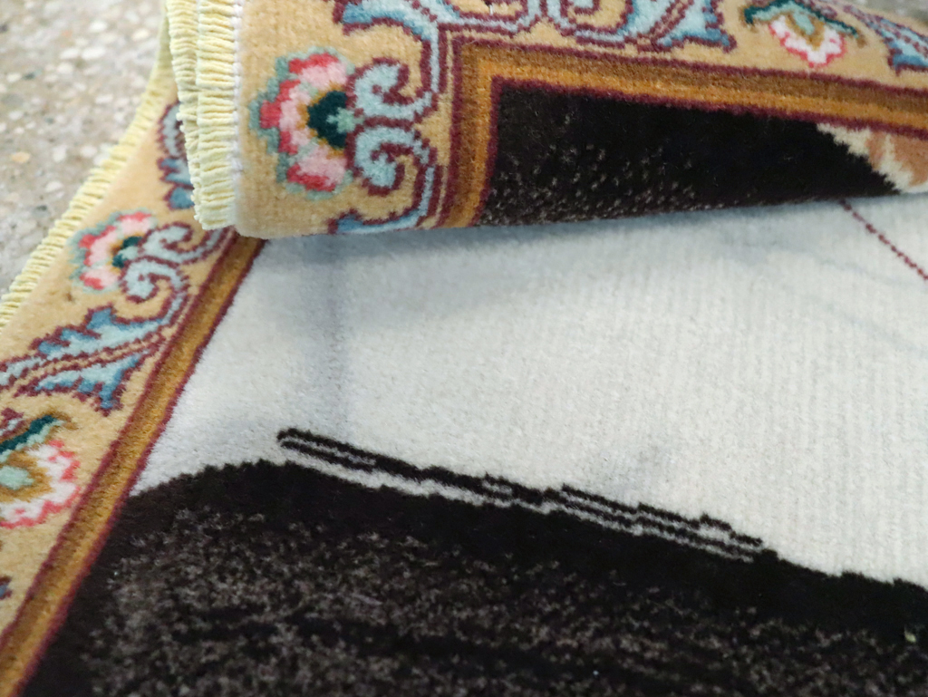 Vintage Persian Tabriz Pictorial Rug, No.29595 - Gsblank