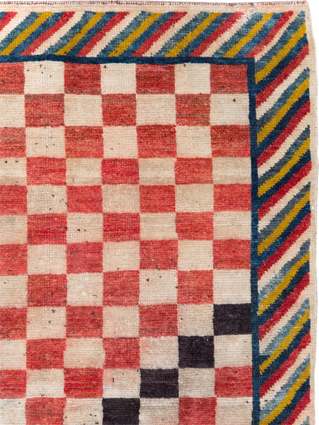 Vintage Persian Gabbeh Accent Rug, No.29601 - Gsblank